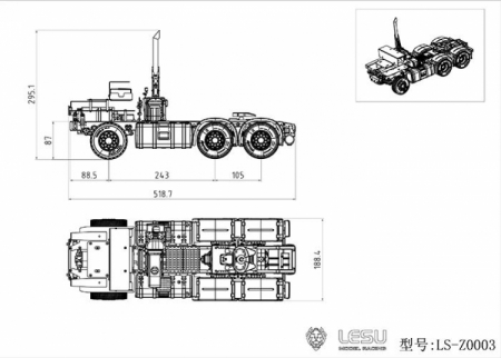 RC Lesu Racing 1:14 6x6 Volvo SZM