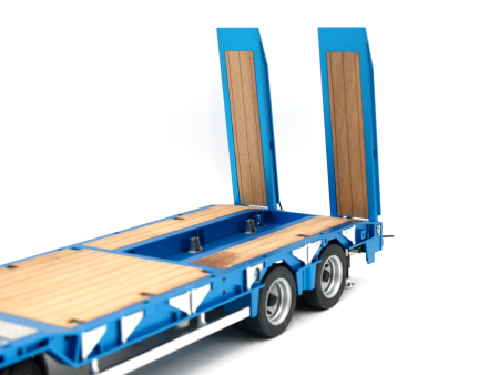 Preview: FM 4-Achs-Tieflader-Anhänger mit hydraulischen Rampen 1:14