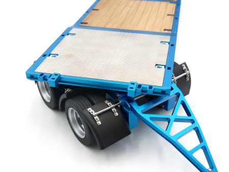 Preview: FM 4-Achs-Tieflader-Anhänger mit hydraulischen Rampen 1:14