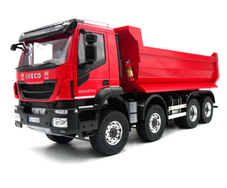 Iveco 8x8 Hydraulik 1:14 LKW Kipper in Rot
