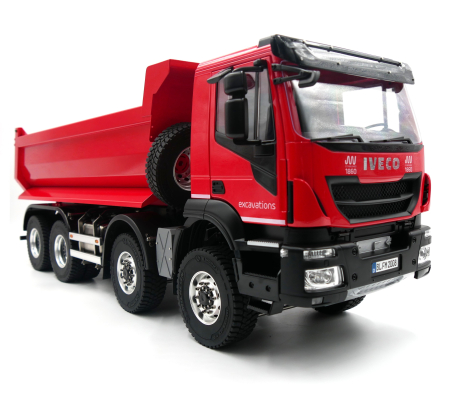 Iveco 8x8 Hydraulik 1:14 LKW Kipper in Rot