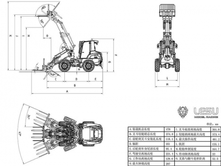 RC Lesu Racing 1:14  Teleskop-Radlader AT1050 RTR