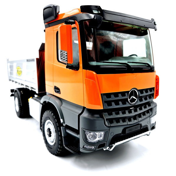 4x4 Metall LKW Kipper mit Mercedes-Benz Arocs elektrisch 1:14 Orange