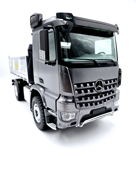 4x4 Metall LKW Kipper mit Mercedes-Benz Arocs elektrisch 1:14 Anthrazit