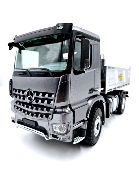 4x4 Metall LKW Kipper mit Mercedes-Benz Arocs elektrisch 1:14 Anthrazit