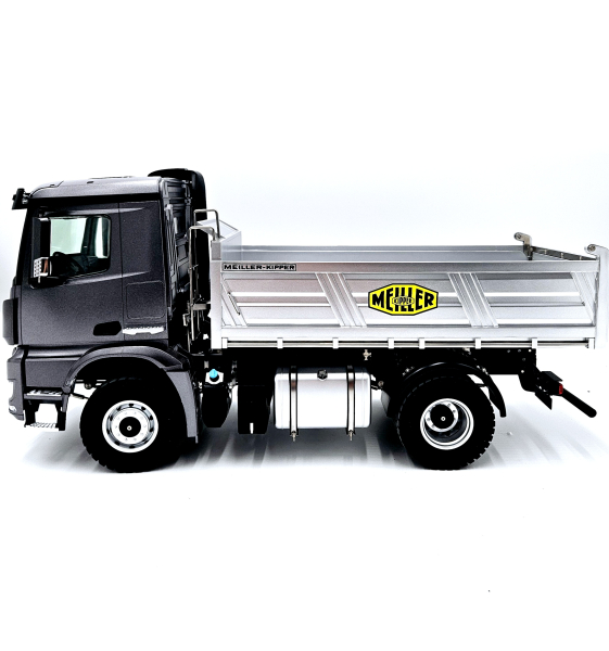 4x4 Metall LKW Kipper mit Mercedes-Benz Arocs elektrisch 1:14 Anthrazit