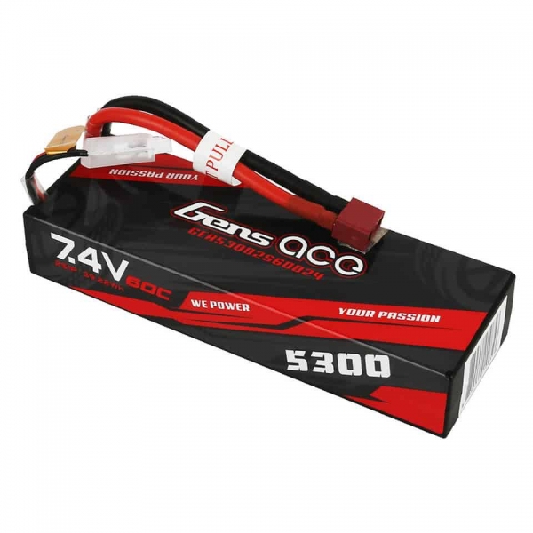 Gens Ace Lipo 5300mah 7.4V 60C 2S1P Hardcase Akku