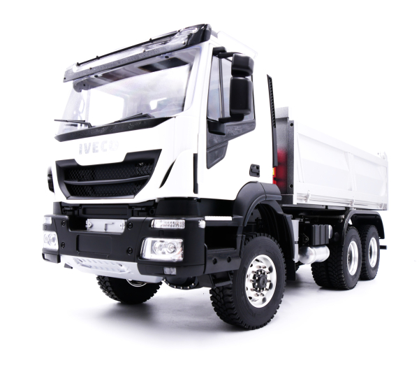 Iveco 6x6 Hydraulik 1:14 LKW Kipper in Weiß