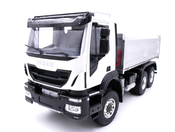 Iveco 6x6 Hydraulik 1:14 LKW Kipper in Weiß