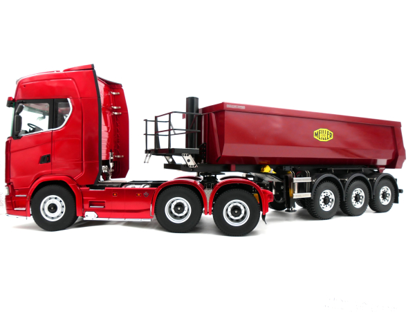 Zugmaschinen Set ! Scania Zugmaschine mit Hydraulischem Auflieger 1:14