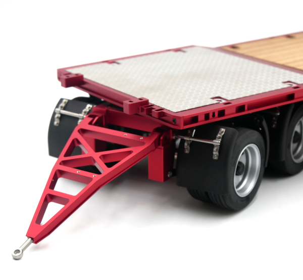 FM 4-Achs-Tieflader-Anhänger mit hydraulischen Rampen 1:14